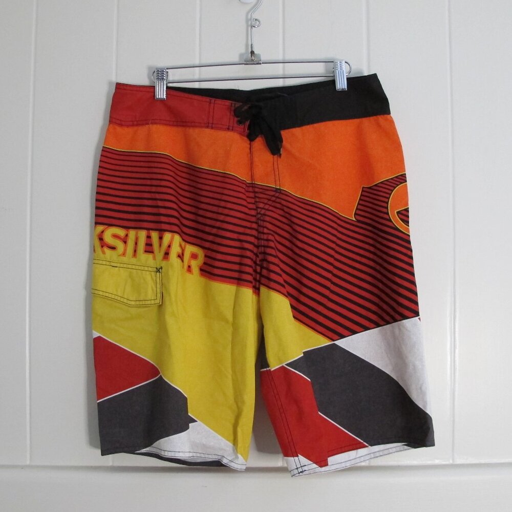 Quiksilver | Size 32 Color Block and Striped Boardshorts